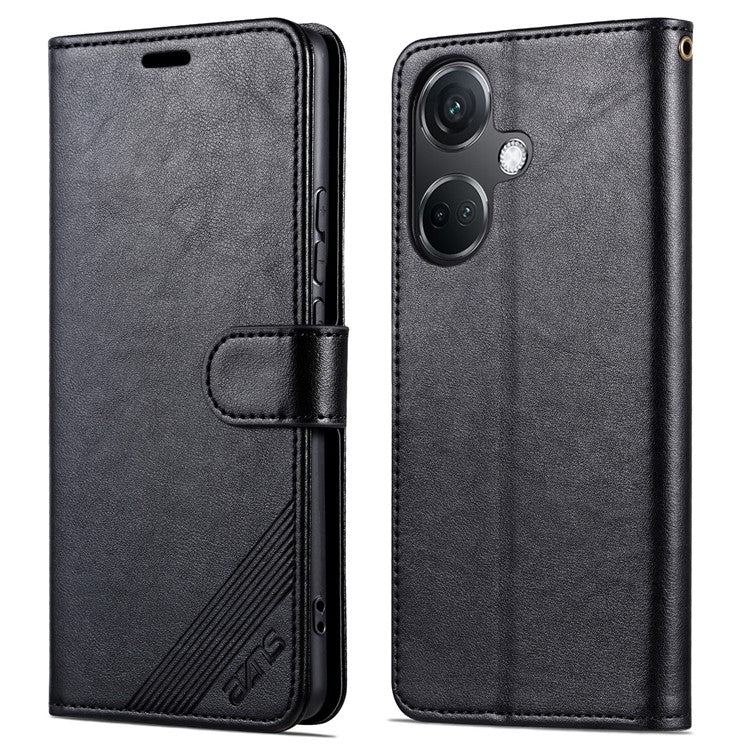 AZNS For OnePlus Nord CE3 5G / Oppo K11 5G Case Leather Wallet Protective Phone Cover - Black