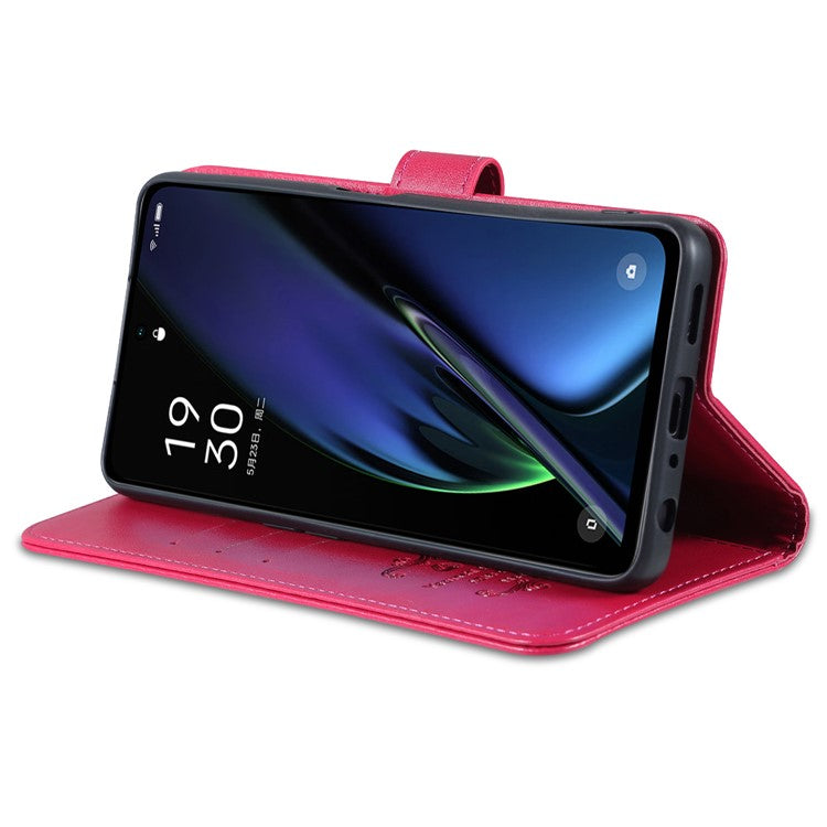 AZNS For OnePlus Nord CE3 5G / Oppo K11 5G Case Leather Wallet Protective Phone Cover - Red