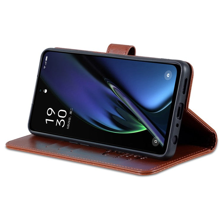 AZNS For OnePlus Nord CE3 5G / Oppo K11 5G Case Leather Wallet Protective Phone Cover - Brown