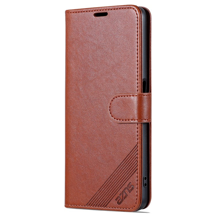 AZNS For OnePlus Nord CE3 5G / Oppo K11 5G Case Leather Wallet Protective Phone Cover - Brown