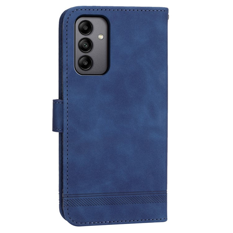 DIERFENG DF-03 For Samsung Galaxy A05s 4G Case Slim-Fit PU Leather Stand Cover Phone Shell Wallet - Blue