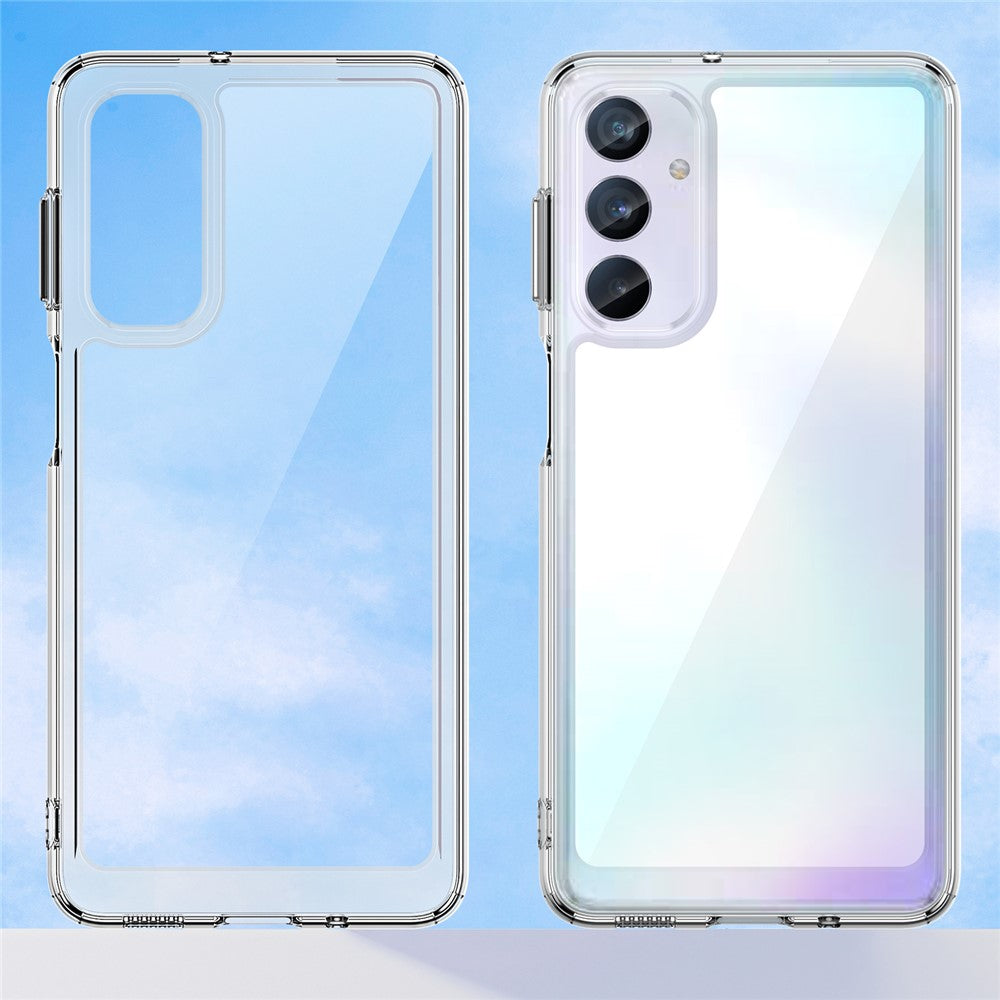For Samsung Galaxy M54 5G / F54 5G Phone Case TPU+Acrylic Back Cover (Big Rear Lens Hole)