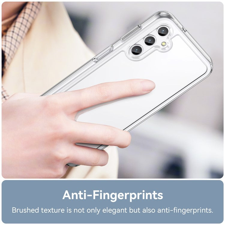 For Samsung Galaxy A14 5G / A14 4G Case Clear Phone Cover with Electroplating Buttons (Big Rear Lens Hole)