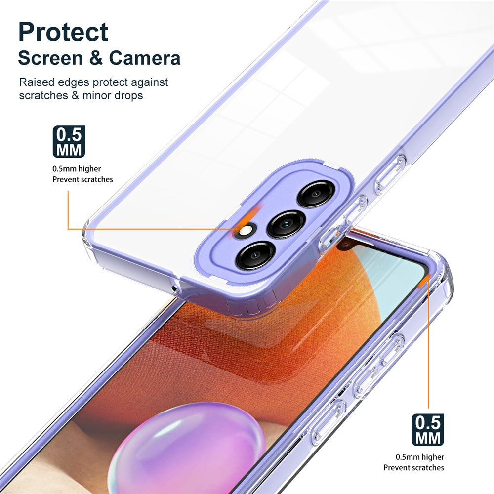 For Samsung Galaxy M54 5G / F54 5G Case TPU+PC Clear Shockproof Phone Cover - Purple