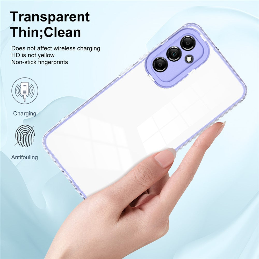 For Samsung Galaxy M54 5G / F54 5G Case TPU+PC Clear Shockproof Phone Cover - Purple