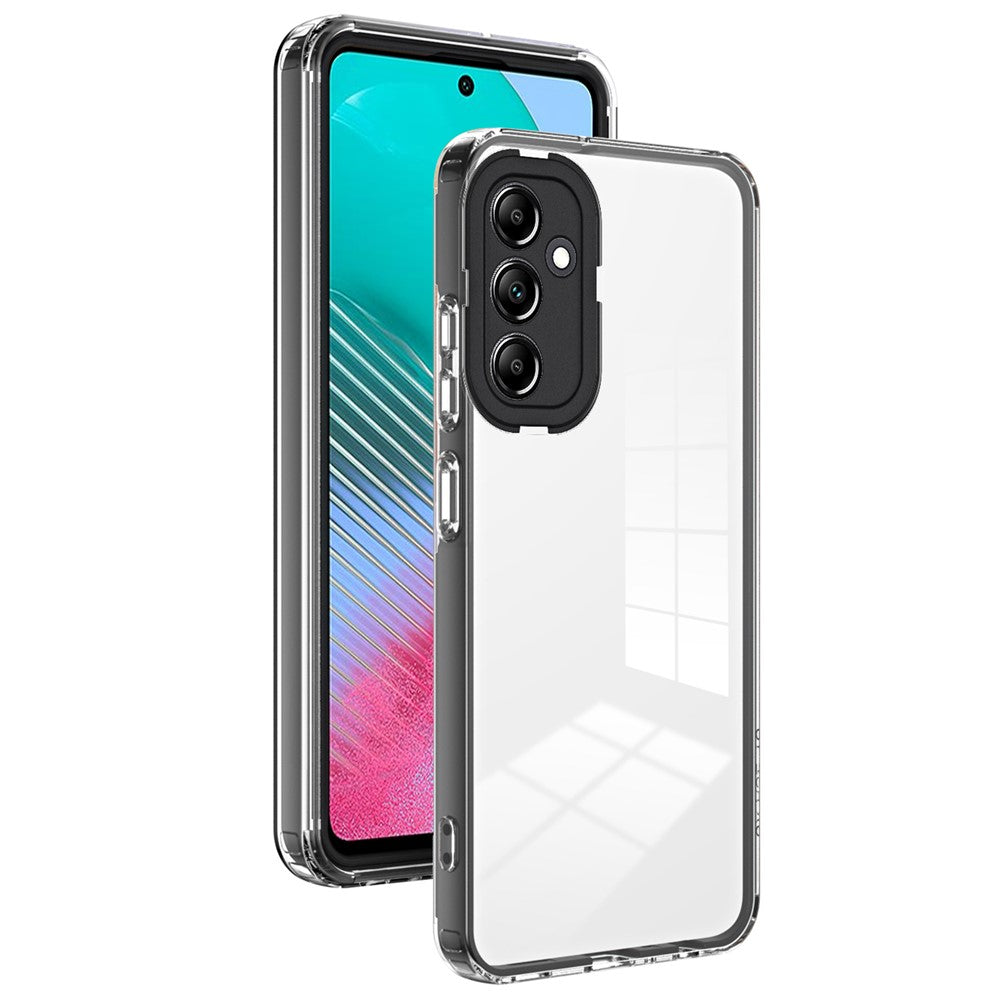For Samsung Galaxy M54 5G / F54 5G Case TPU+PC Clear Shockproof Phone Cover - Black