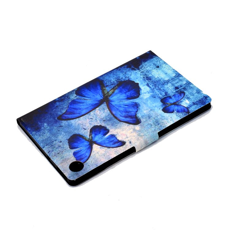 For Samsung Galaxy Tab A9+ Case PU Leather+TPU Tablet Cover with Card Slot - Retro Butterflies