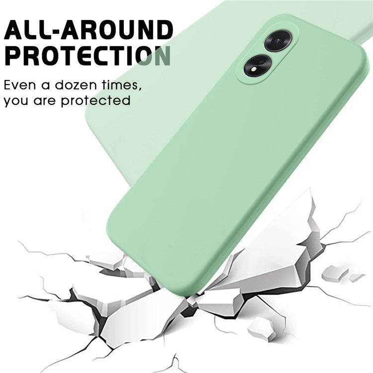 Shockproof Liquid Silicone Shell For Oppo A38 4G / A18 4G Case Mobile Phone Cover - Green