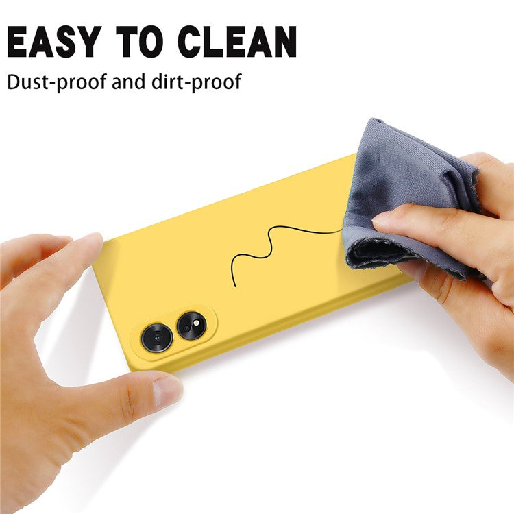 Shockproof Liquid Silicone Shell For Oppo A38 4G / A18 4G Case Mobile Phone Cover - Yellow