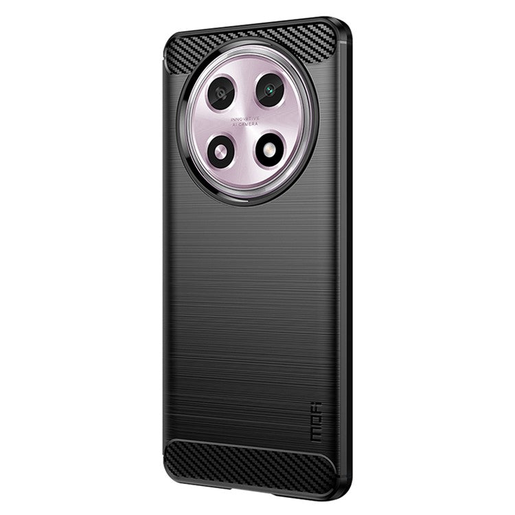 MOFI JK TPU Series-1 For Oppo A2 Pro 5G TPU Case Carbon Fiber Texture Phone Cover - Black