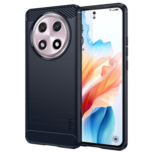 MOFI JK TPU Series-1 For Oppo A2 Pro 5G TPU Case Carbon Fiber Texture Phone Cover - Blue