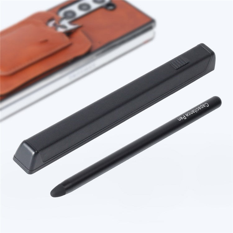 GKK For Samsung Galaxy Z Fold5 5G / Z Fold4 5G / Z Fold3 5G Capacitor Pen Case Magnetic Protective Cover (No Stylus) - Brown