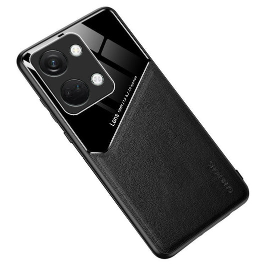 For OnePlus Nord 3 5G / Ace 2V Case Drop-proof PU Leather Coated TPU+PC Phone Cover - Black