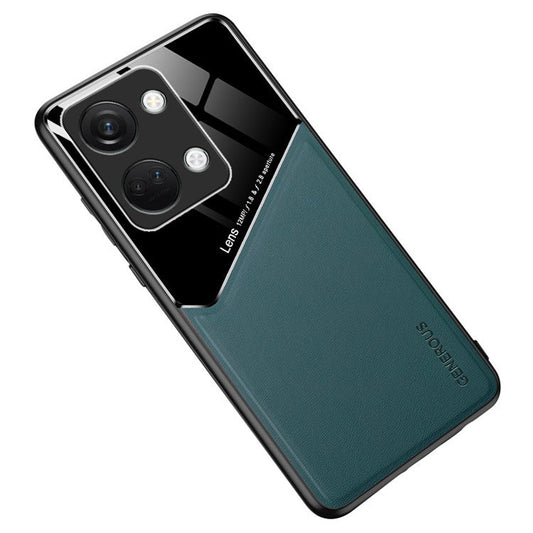 For OnePlus Nord 3 5G / Ace 2V Case Drop-proof PU Leather Coated TPU+PC Phone Cover - Green