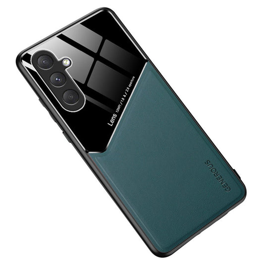 For Samsung Galaxy M54 5G / F54 5G Case Precise Cutout Leather Coated TPU+PC Phone Cover - Green