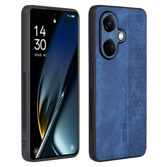 AZNS For Oppo K11 5G / OnePlus Nord CE3 5G Case Imprinted PU Leather+TPU Phone Cover - Blue