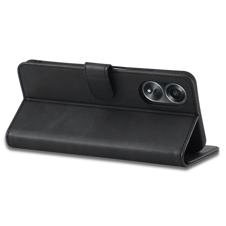 LC.IMEEKE For Oppo Reno8 T 4G Leather Case Wallet Stand Smartphone Cover - Black