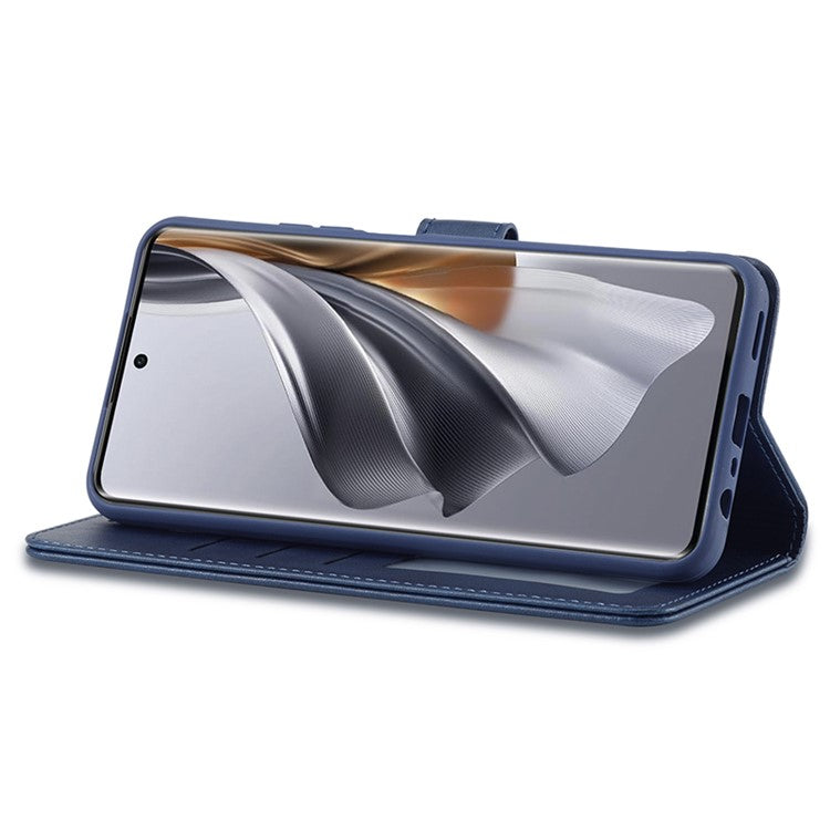 LC.IMEEKE For Oppo Reno10 Pro 5G (Global) / Reno10 5G (Global) Case PU Leather Stand Phone Wallet Cover - Blue