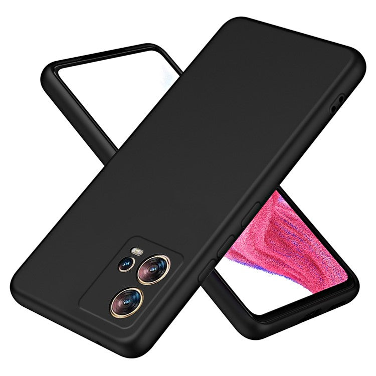 For Motorola Edge 30 Fusion 5G Case 2.2mm Rubberized TPU Phone Protective Cover - Black