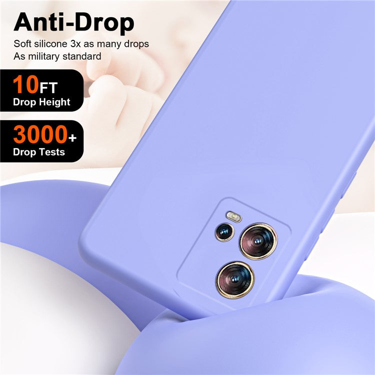 For Motorola Edge 30 Fusion 5G Case 2.2mm Rubberized TPU Phone Protective Cover - Purple