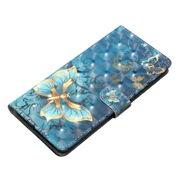 For Oppo A54 5G / A74 5G / A93 5G Case PU Leather 3D Pattern Wallet Phone Cover - Butterfly