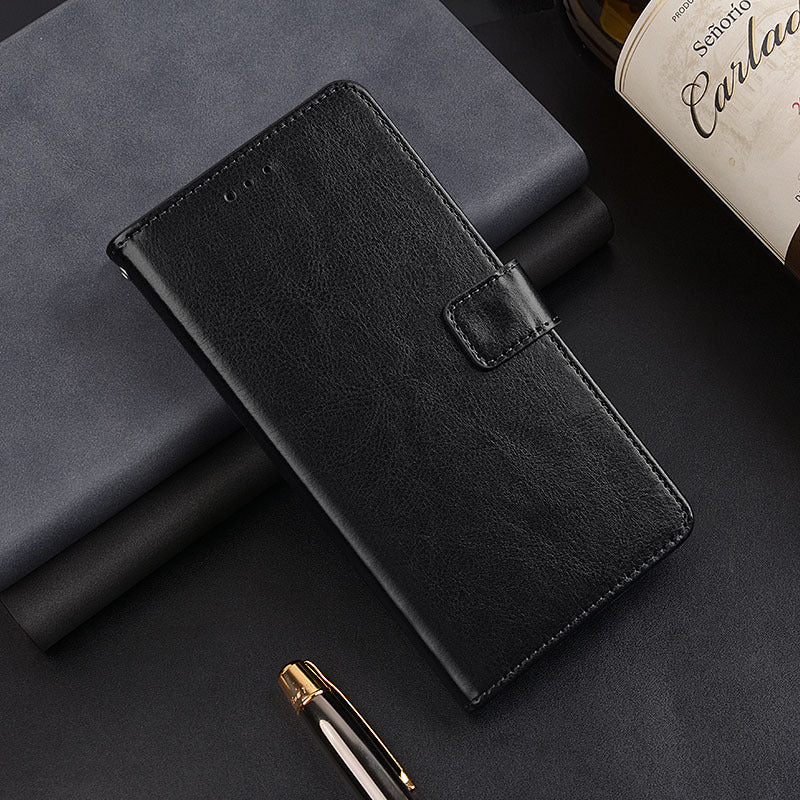 IDEWEI For Samsung Galaxy M34 5G / F34 5G Case Wallet Stand Leather Cover - Black