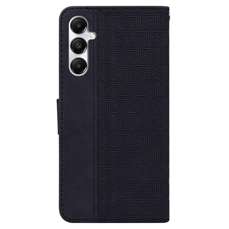 For Samsung Galaxy A05s 4G Case PU Leather Wallet Folding Stand Phone Cover - Black