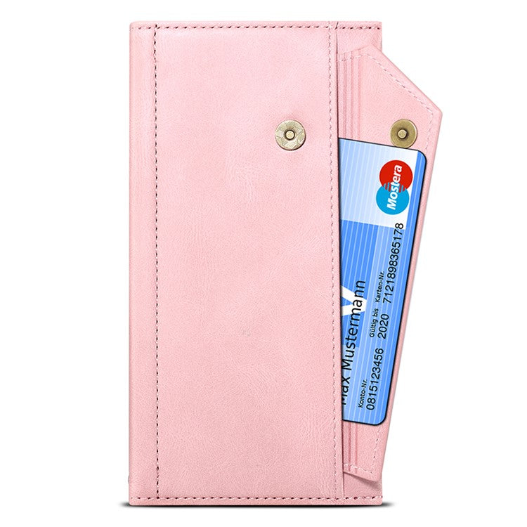 ESEBLE Star Series For Samsung Galaxy S24 Ultra Case Anti-drop Wallet Leather Phone Cover - Rose Gold
