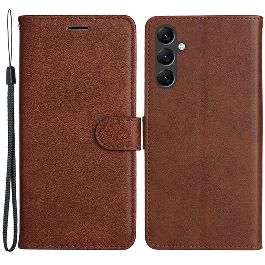 KT Leather Series-2 For Samsung Galaxy A05s 4G Case Wallet PU Leather Stand Mobile Phone Cover - Brown