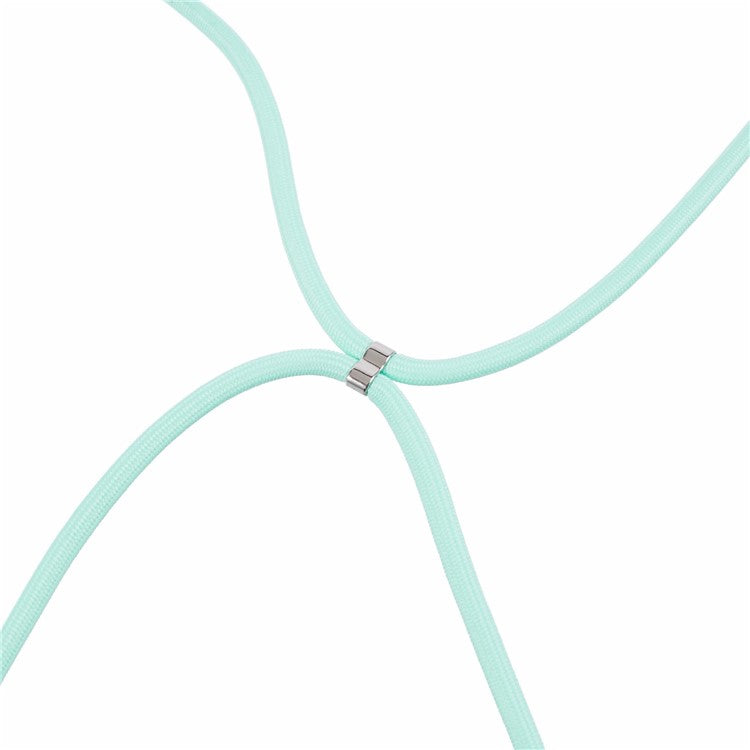 For OnePlus Ace 2V / Nord 3 5G Case TPU Fiber Lining Protective Phone Cover with Long Lanyard - Baby Blue