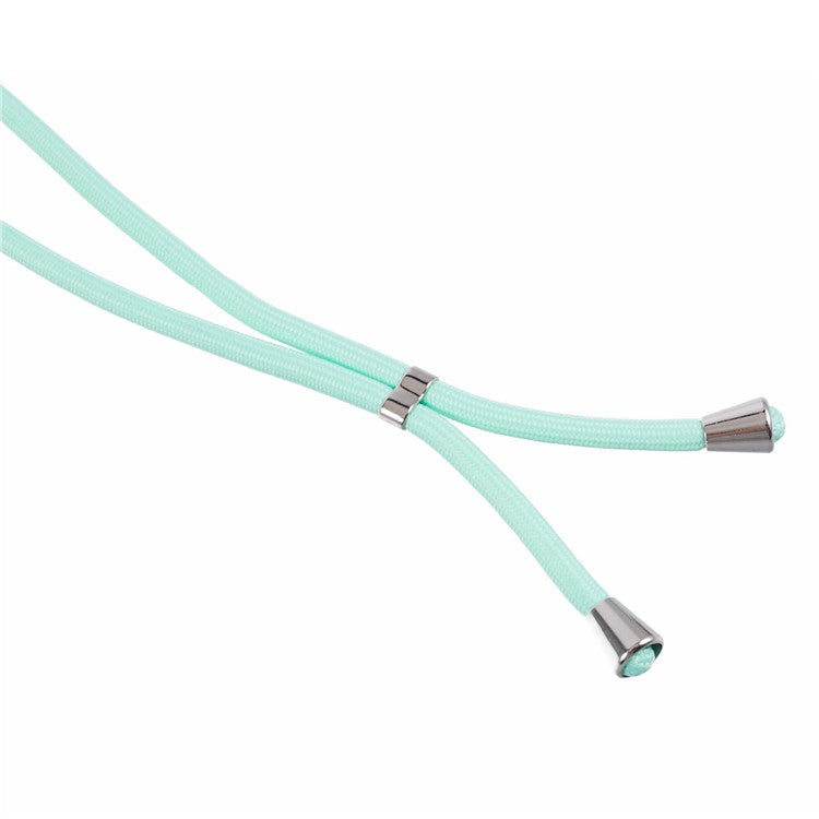 For OnePlus Ace 2V / Nord 3 5G Case TPU Fiber Lining Protective Phone Cover with Long Lanyard - Baby Blue