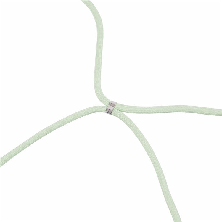 For OnePlus Ace 2V / Nord 3 5G Case TPU Fiber Lining Protective Phone Cover with Long Lanyard - Matcha Green