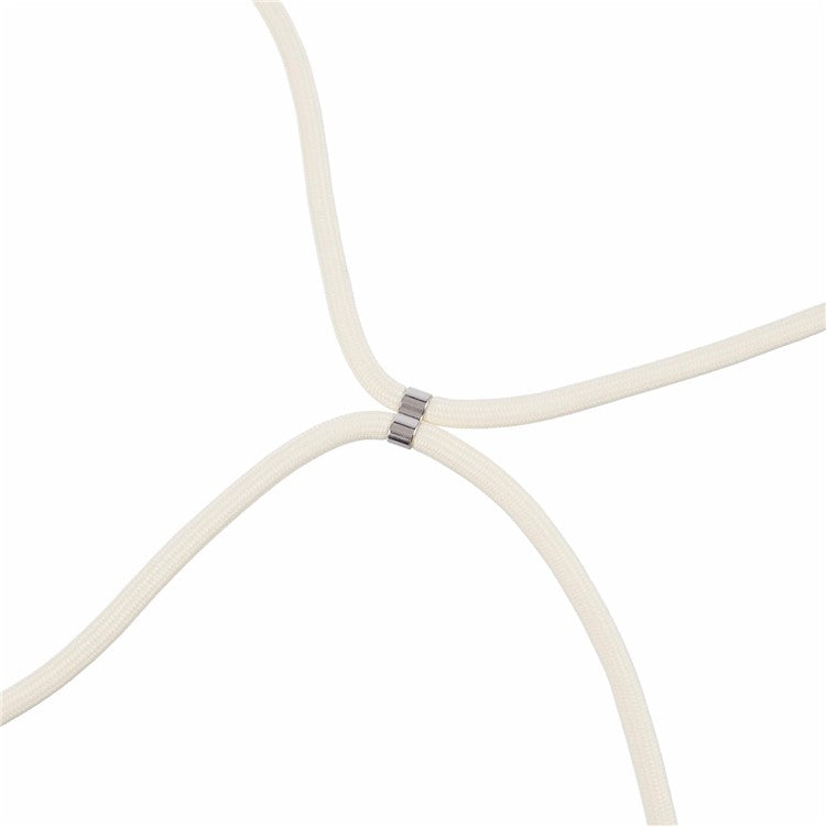 For OnePlus Ace 2V / Nord 3 5G Case TPU Fiber Lining Protective Phone Cover with Long Lanyard - White