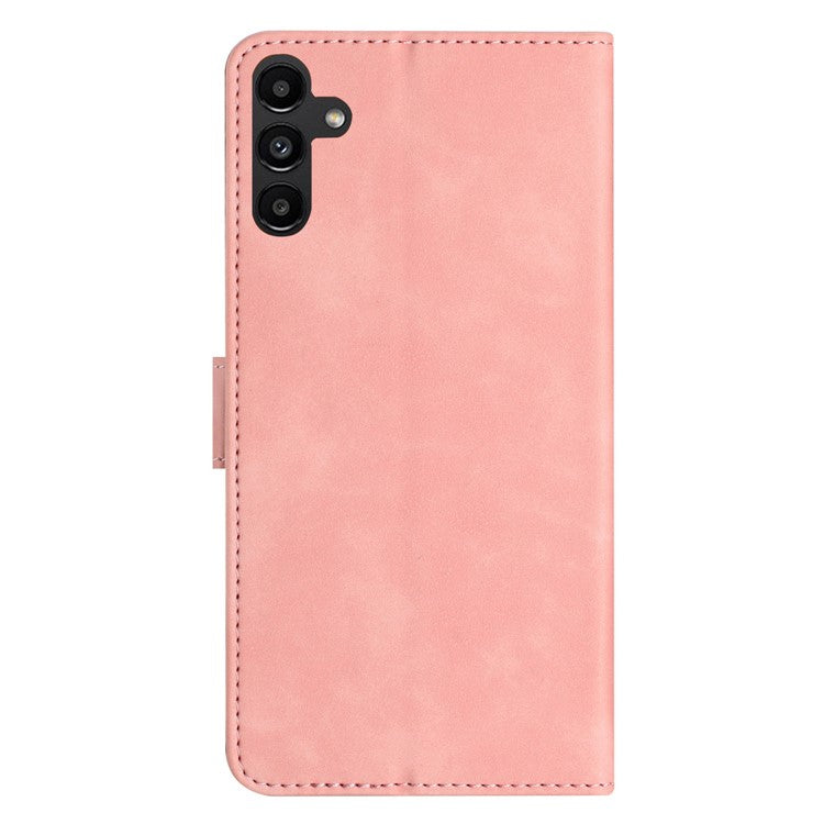 TPU+PU Leather Cover for Samsung Galaxy A15 5G Case Imprinted Butterfly Wallet Flip Stand Phone Shell - Pink