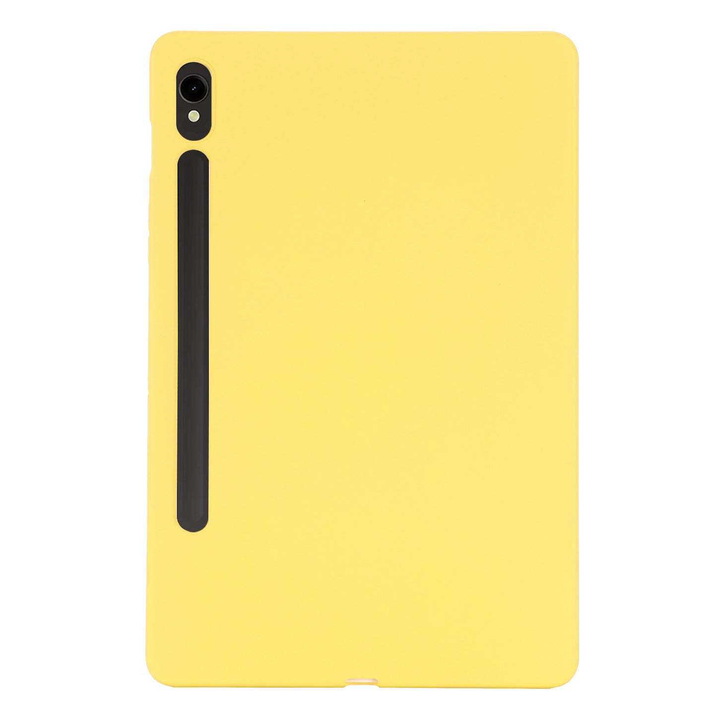 For Samsung Galaxy Tab S9 FE Case Microfiber Lining Liquid Silicone Cover - Yellow