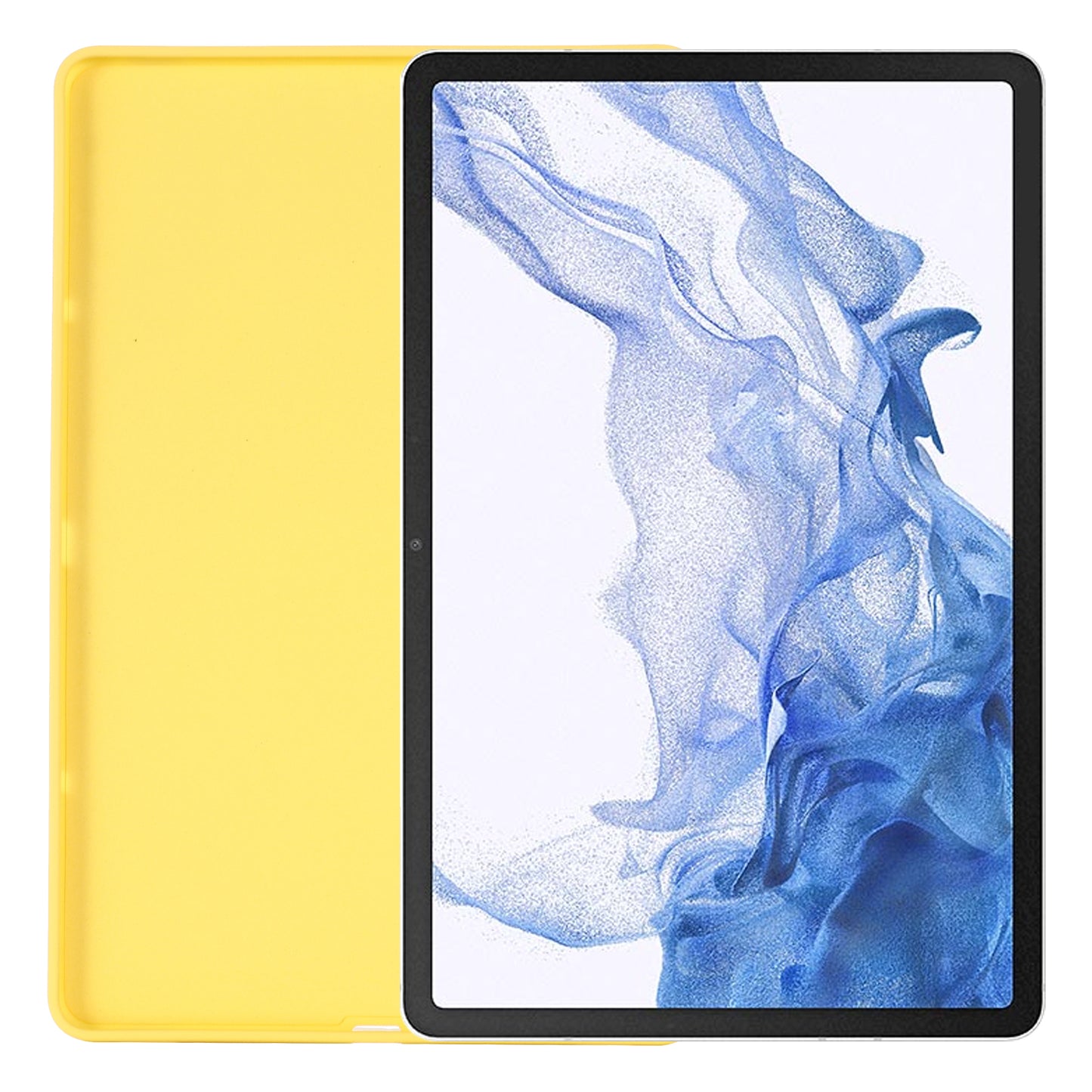 For Samsung Galaxy Tab S9 FE Case Microfiber Lining Liquid Silicone Cover - Yellow