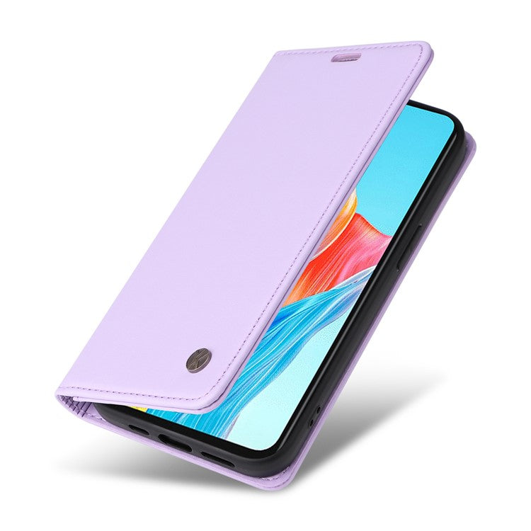 YIKATU YK-001 For Oppo A38 4G Case Full Protection PU Leather Wallet Phone Cover - Light Purple