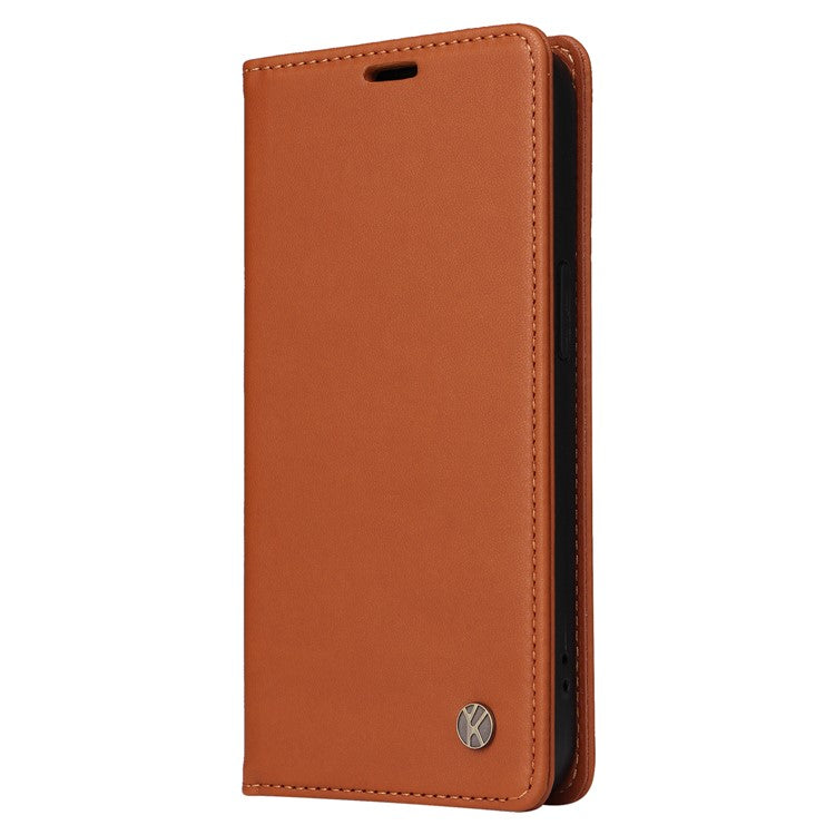 YIKATU YK-001 For Oppo A38 4G Case Full Protection PU Leather Wallet Phone Cover - Brown