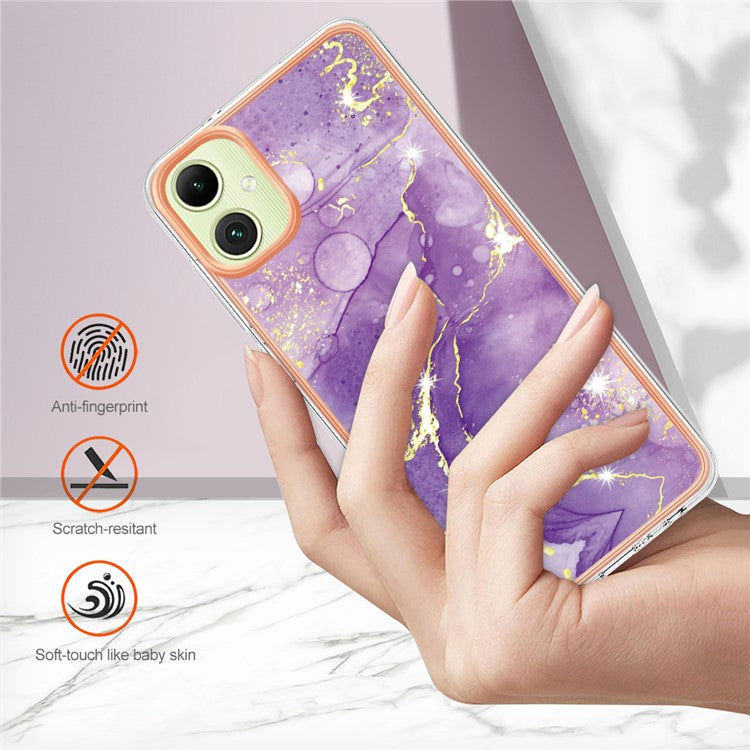 YB IMD Series-2 For Samsung Galaxy A05 4G Case Marble Pattern Protective Phone Cover - Purple 002