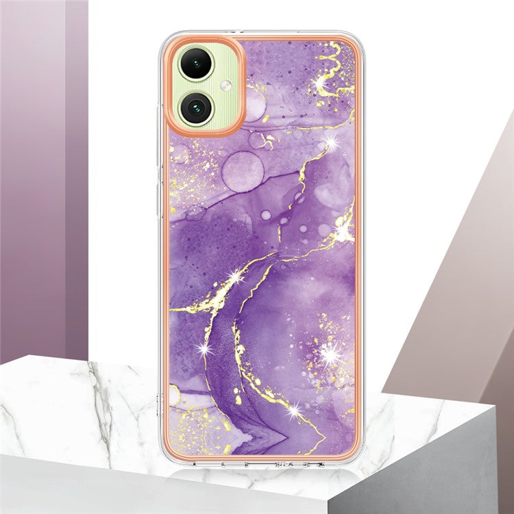 YB IMD Series-2 For Samsung Galaxy A05 4G Case Marble Pattern Protective Phone Cover - Purple 002