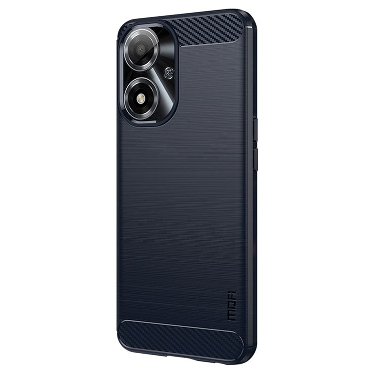 MOFI JK TPU Series-1 For Oppo A2m 5G Case Carbon Fiber Texture TPU Cell Phone Cover - Blue