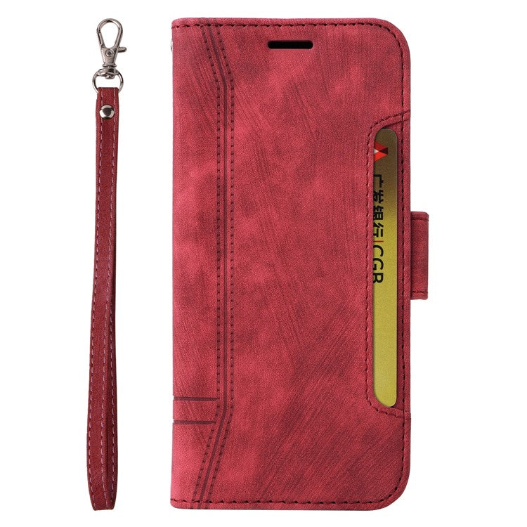 BETOPNICE 001 Stand PU Leather Phone Shell for Samsung Galaxy A15 5G Case Folding Wallet Phone Cover - Red