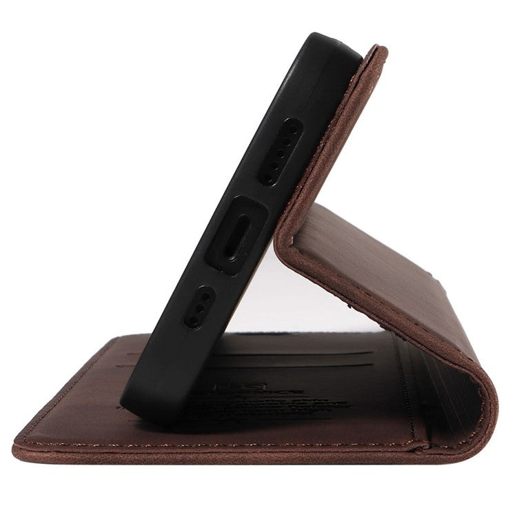 BETOPNICE 003 For Samsung Galaxy A05s 4G Cover Flip Stand Wallet Leather Phone Case - Brown
