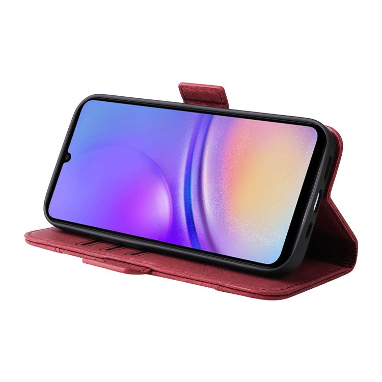 BETOPNICE 001 For Samsung Galaxy A05 4G Case Folding Stand Leather Wallet Phone Cover - Red