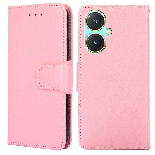 For vivo Y27 4G Case TPU+PU Leather Wallet Stand Soft Phone Protector - Pink