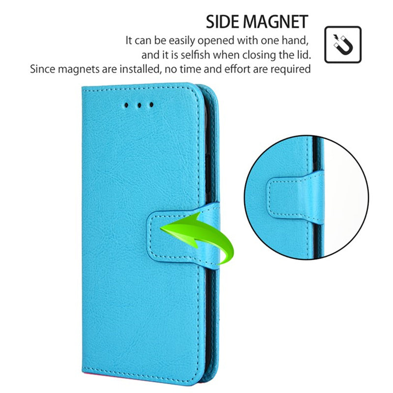For Samsung Galaxy M34 5G / F34 5G Case Dustproof TPU+PU Leather Wallet Stand Cell Phone Protector - Baby Blue