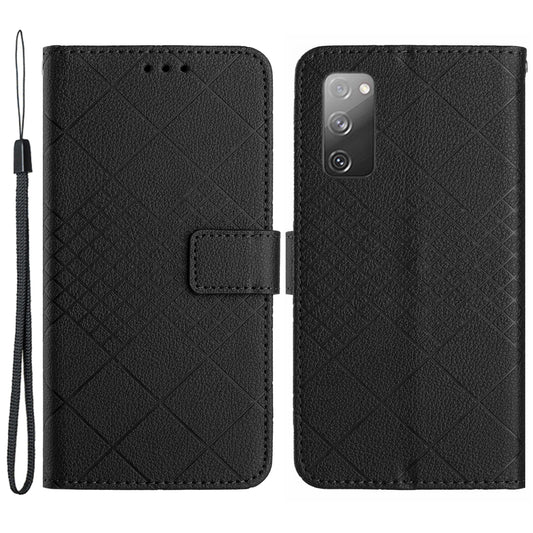 HT06 For Samsung Galaxy S20 FE 4G / FE 5G / S20 Lite / S20 FE 2022 Case Soft PU Leather Phone Cover - Black