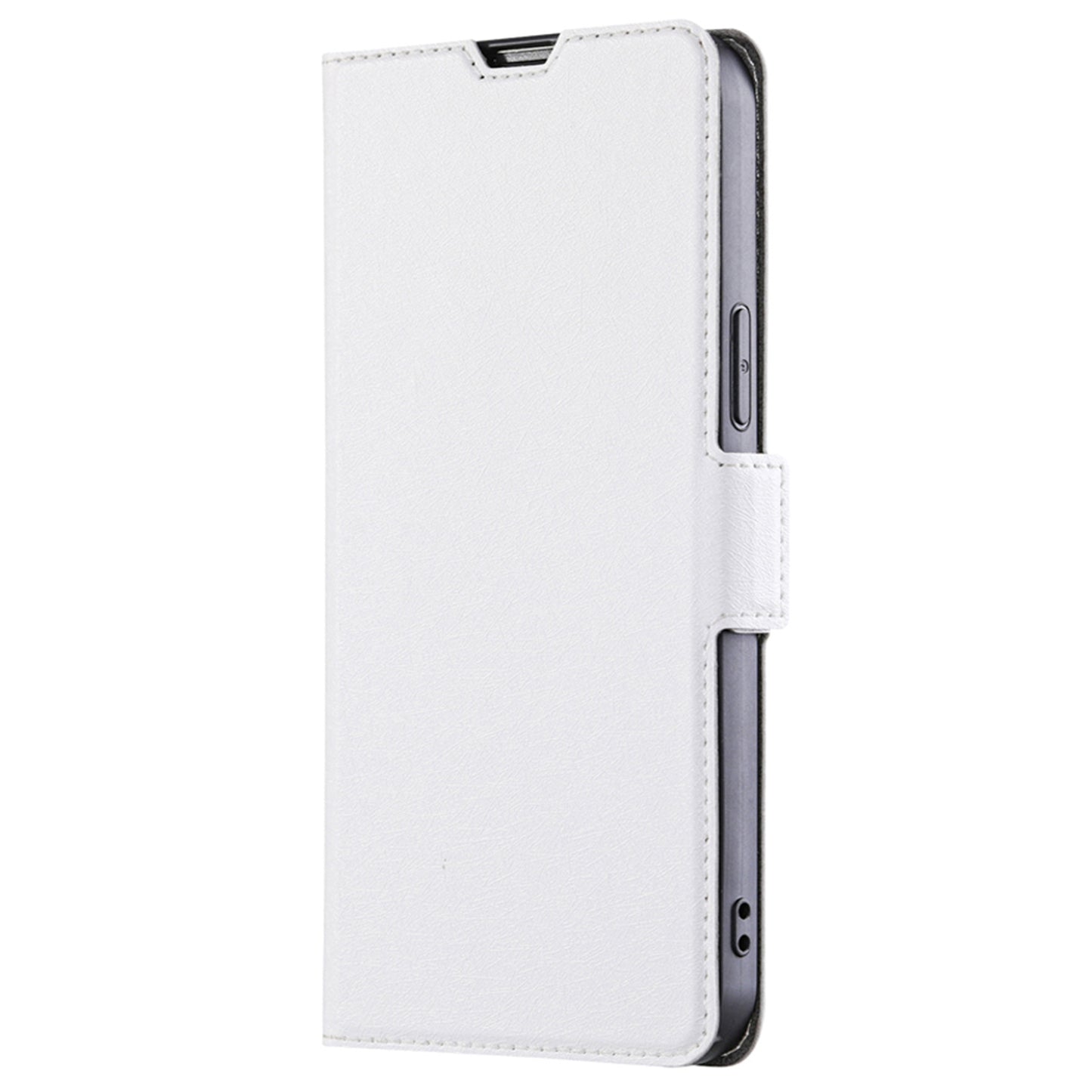 For Samsung Galaxy M34 5G / F34 5G Case Scratch-resistant PU Leather Phone Cover with Card Slot - White