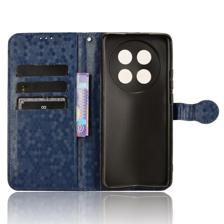 PU Leather Flip Cover for Oppo A2 Pro 5G Case Shockproof Wallet Cell Phone Case - Dark Blue