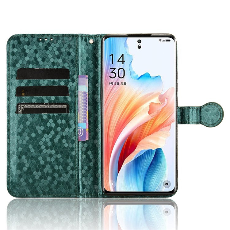PU Leather Flip Cover for Oppo A2 Pro 5G Case Shockproof Wallet Cell Phone Case - Green